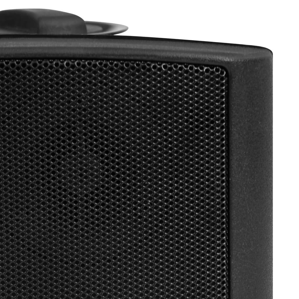 Wall-mounted Stereo Speakers 2 pcs Black Indoor Outdoor 80 W